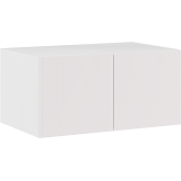 Шкаф Антресоль Римини (МебельМаркет) 2х ств (600) Белый/Софт Милк (С ПОДСВЕТКОЙ)